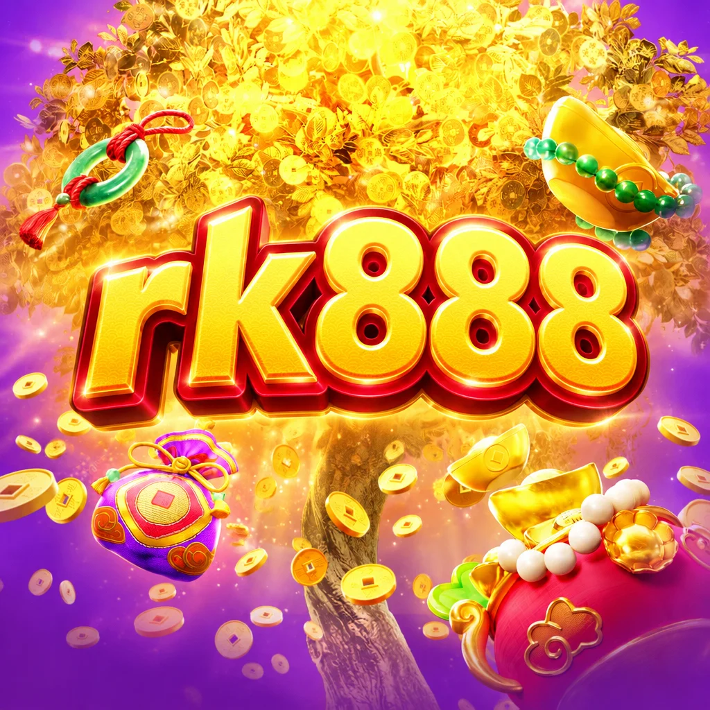 rk888 Prosper Fortune Tree menampilkan pohon uang emas berhiaskan koin dan kantong keberuntungan